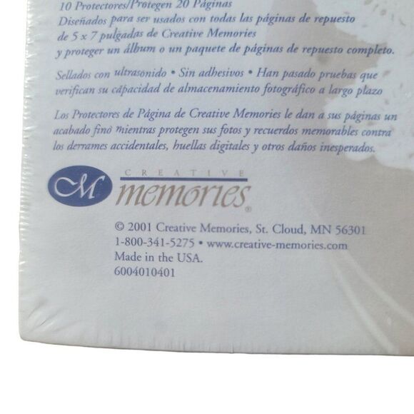The Creative Memories Collections 2001 New In Package 5” X 7” Page Protectors - Picture 3 of 3